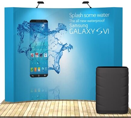 OneFabric 10ft Curved Pop Up Display with Counter [Kit]